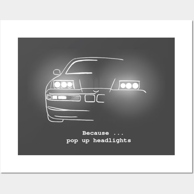 PopUp headlights bmw 8 SERIE Wall Art by Aurealis